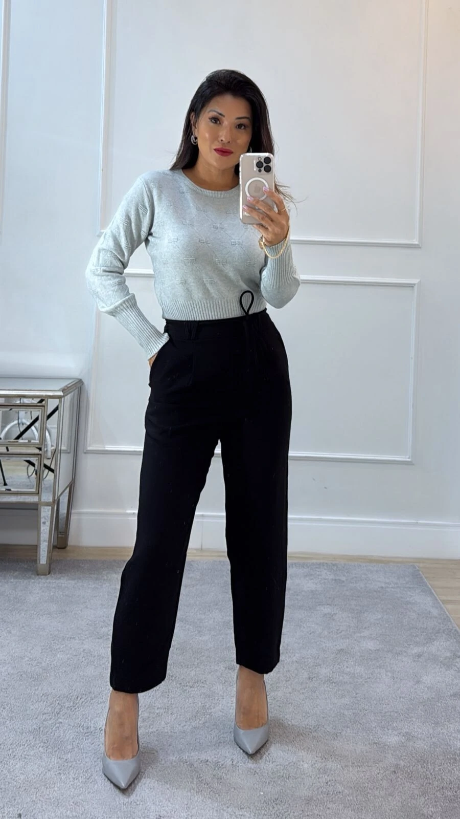 Blusa Tricot Yolanda Com Texturas Em Losangos E Relevo