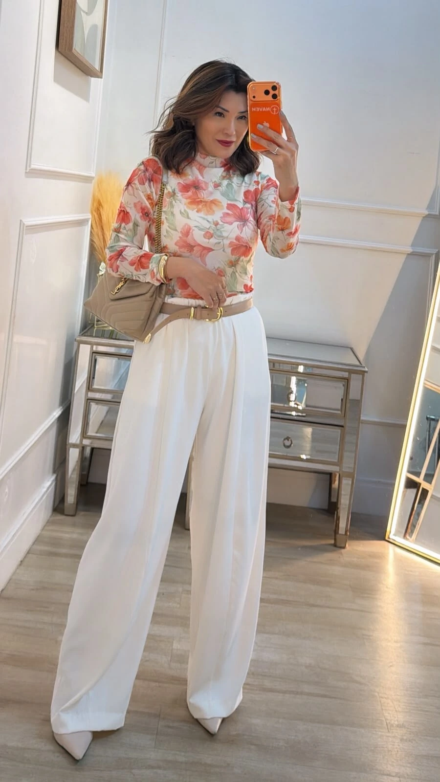 Calça Pantalona Alfaiataria Eliana Elástico Na Pala